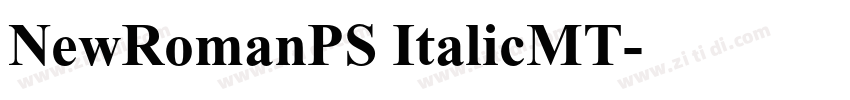 NewRomanPS ItalicMT字体转换